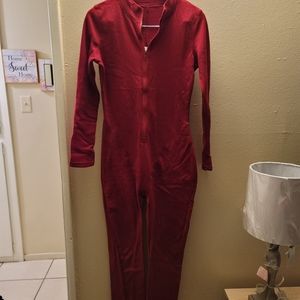 Red one piece jumpsuit